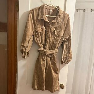 Pilcro Tan Button-Up Dress